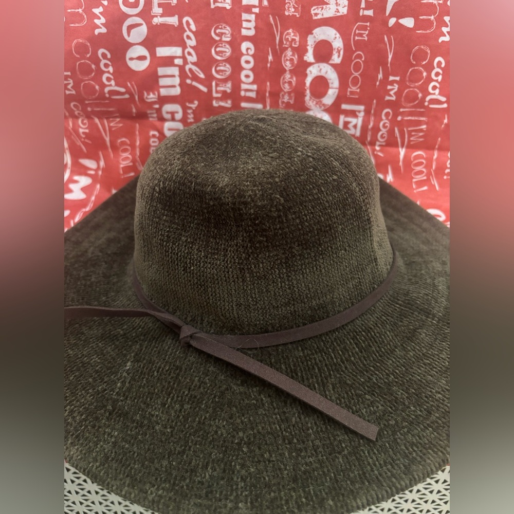 Brown Wide Brim Hat